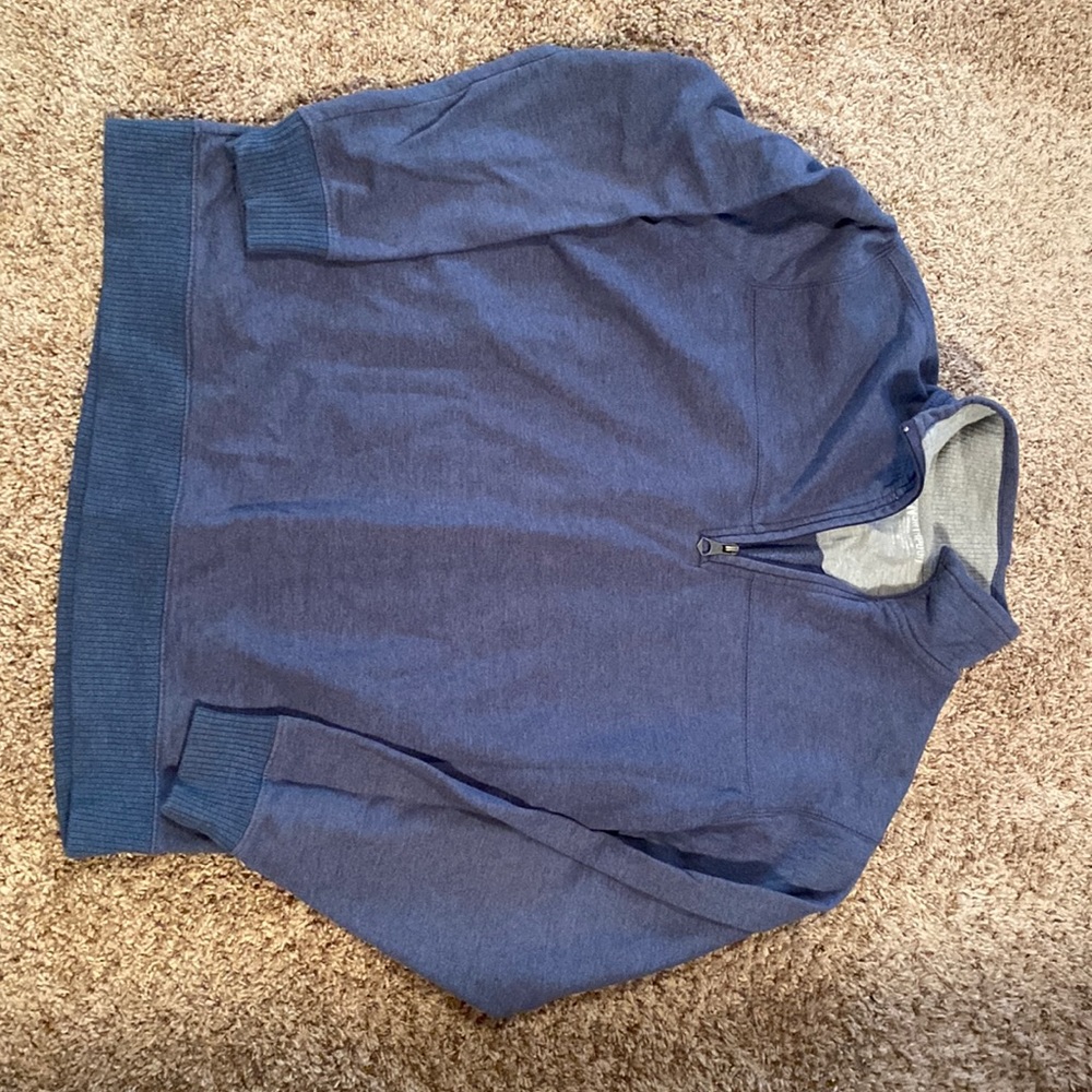 Mens blue collar long sleeve shirt size medium